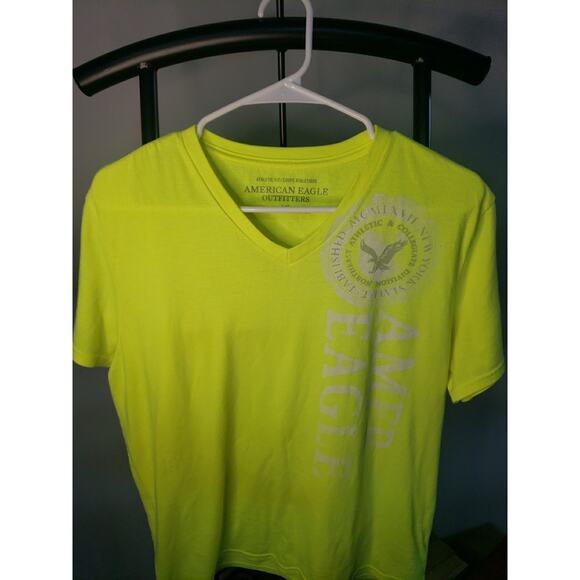 American Eagle AE Soft Graphic Print T-Shirt Highlighter Short Sleeve, Size L - Picture 2 of 2